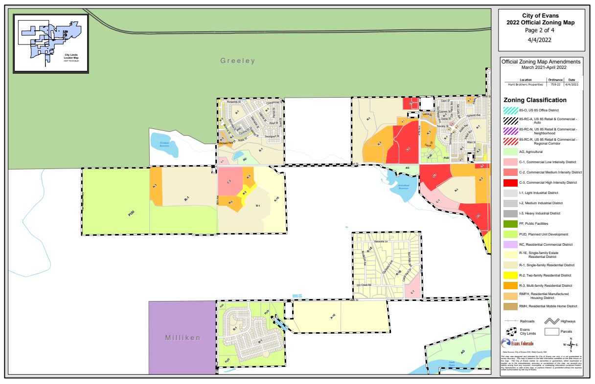 Evans-Colorado-Property-Zoning-Map