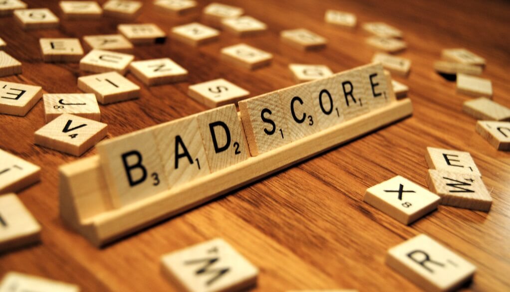 bad credit score concept